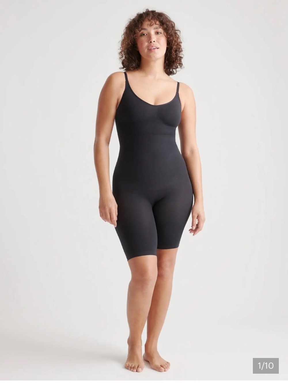 Quince Shapewear Mid Thigh Black Sz M NEW